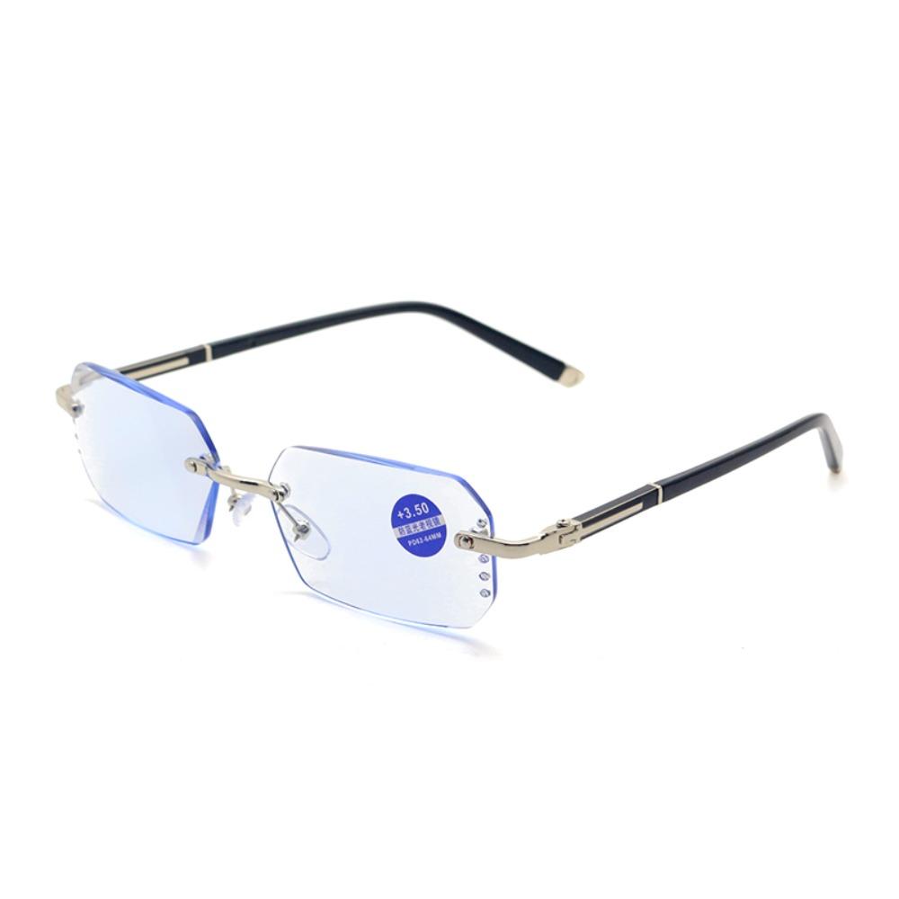 Rimless Cut Edge Anti-Blue Light Reading Glasses Eye Protection Optical Eyewear  Office