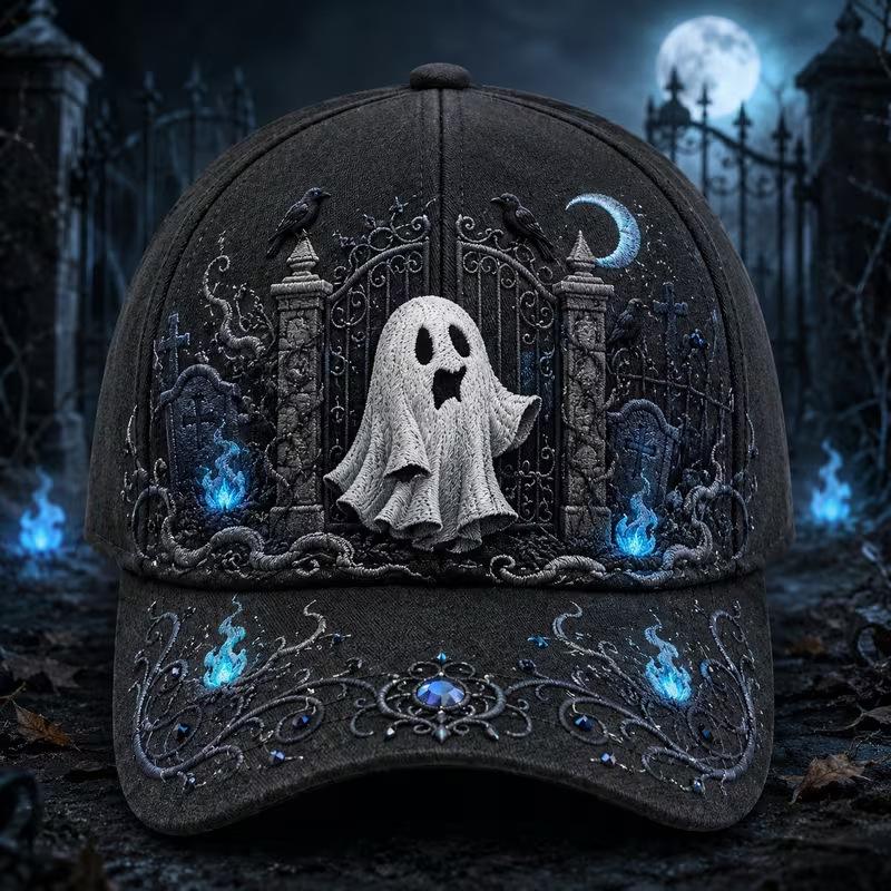 D print Halloween baseball cap women's spring and summer sunshade sun protection cap American style versatile fashion hat sun protection