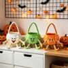 Flexible Ghost Plush Bag Handheld Pumpkin Candy Bucket Halloween Candy Bag  Dessert Making