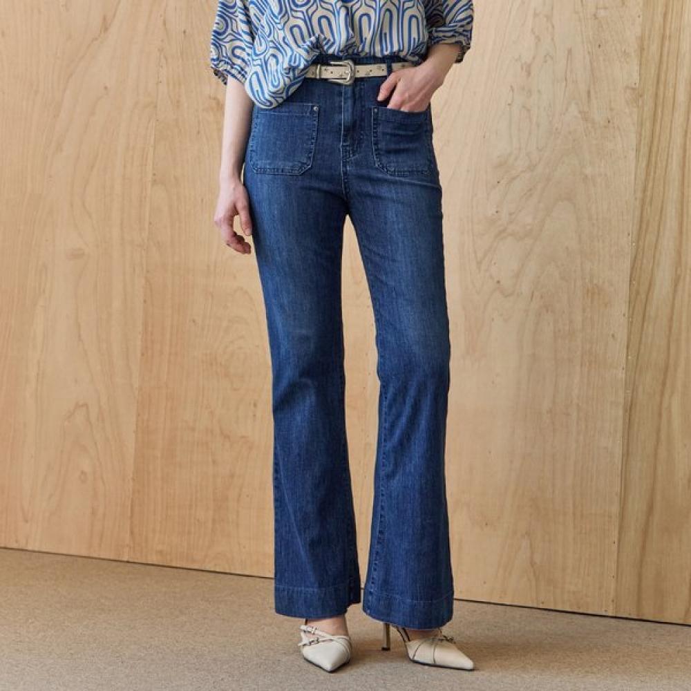 

Maxza Hidden Banding Bootcut Denim Pants Ze06ql401na navy/77