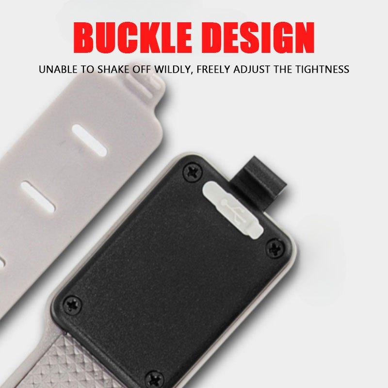 Ultra Light COB Running Wrist Light Charging Safety Wristband with One Click Operation,comfortable Rubber Strap,night Walking,cycling,jogging