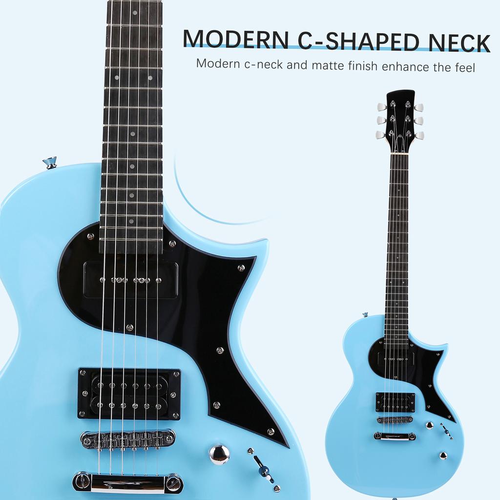 E-Gitarre Professionell Massivholzgitarre Saiteninstrument Pappelkorpus Hartahornhals Lorbeerholz