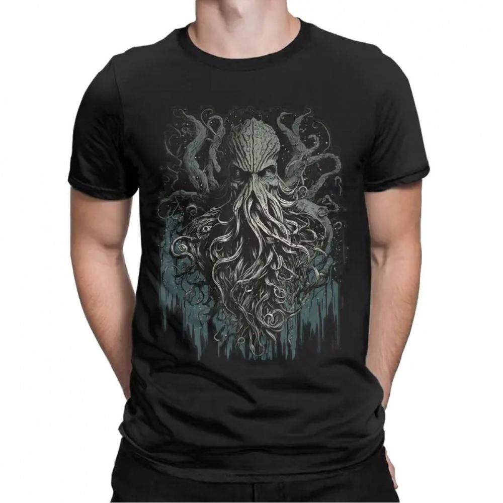 Cthulhu Lovecraft Horror Cthulhu Myth Entity Of Cthulhu T Shirts Unisexs 100 Cotton Tshirt O Neck Tees Short Sleeve Tops Gift