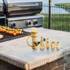 Brass Material Outdoor Barbecues Propane Adapter Kit Low Pressure Propane Shut-off Valve Quick Wrench Connector