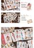 Retro Scenery Die-cut Sticker Book: Washi Paper with Houses, Forests & Coffee Themes