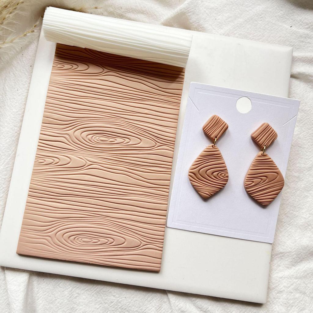 High-Precision Natural Wood Grain Texture Roller for Polymer Clay