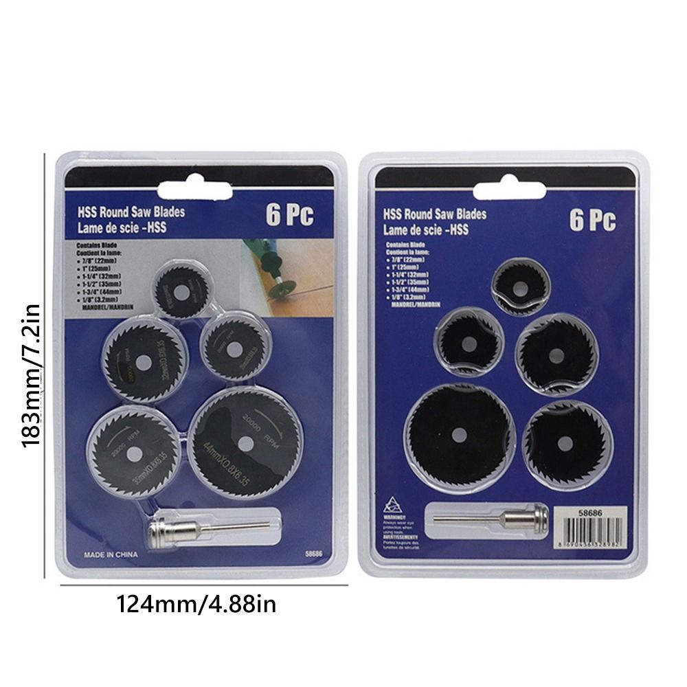 6PCS Multi-purpose Circular Saw Blade High-speed Steel Metal Cutting Blade  Precision Cutting