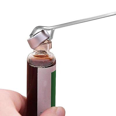 Płyn doustny Odkapslowywacz Przenośny Srebrny Metalowy Podnośnik Nakrętki Ampułek Stal Nierdzewna Dla Pielęgniarek Aptek Otwieracz do piwa