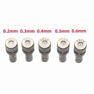 2-Stage Low Pressure Quick Insertion Fine Atomization Nozzle 8mm Interface Brass Nickel-Plated Sprayer Head Misting Cooling 2Pcs
