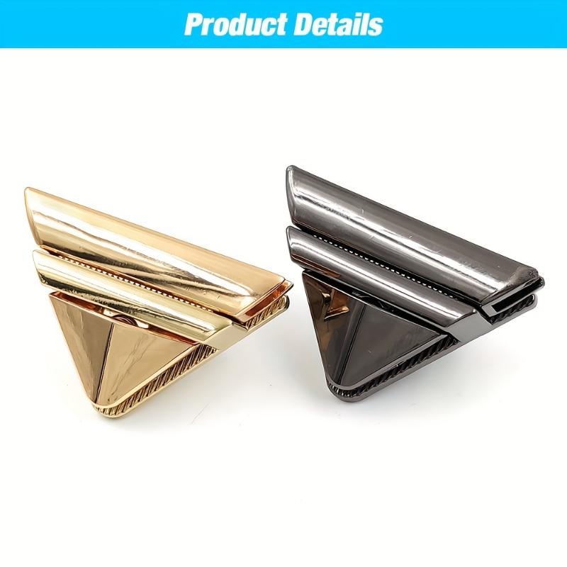 1pc metal triângulo imprensa bloqueio de moda interruptor fecho de couro artesanato bolsa feminina bolsa de ombro diy ferragem