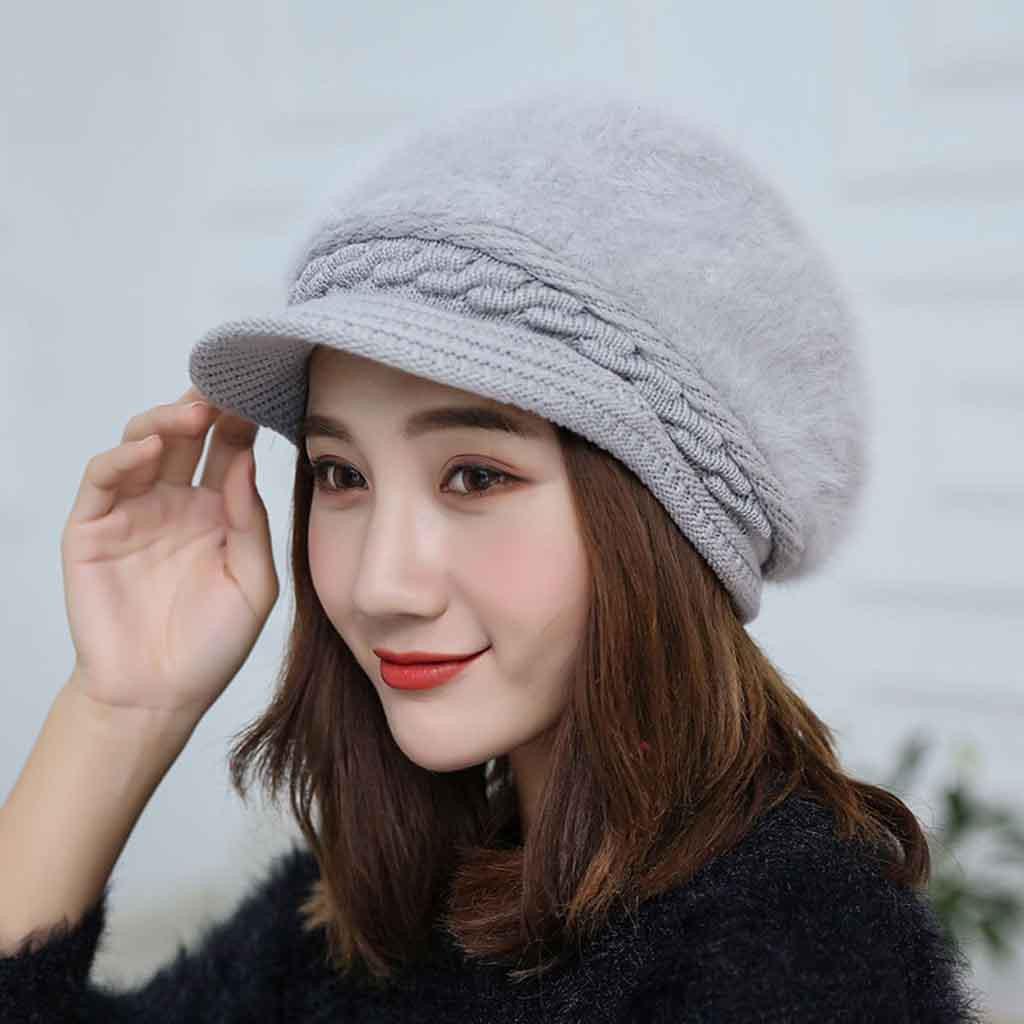 Damen Hut Winter Trend Neu Strickmütze Mode Warme Mütze Kappe