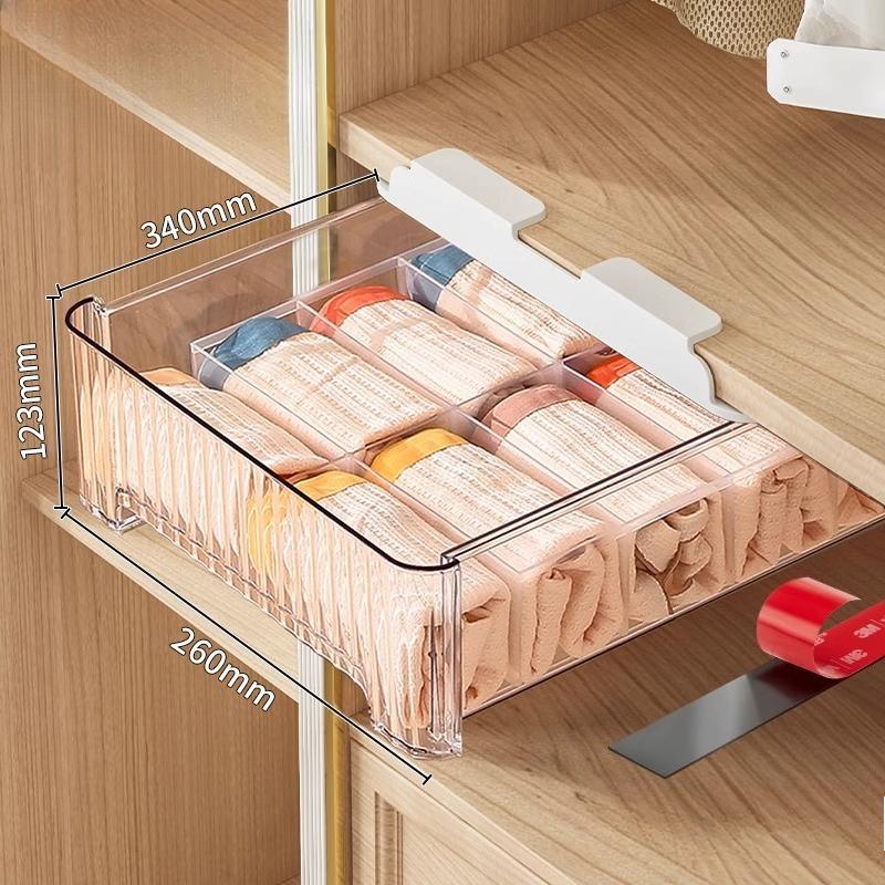 Clothing Storage Box Plastic Transparent Organization Box Household Drawer-Type Layered Storage Boxes Organize Accessories