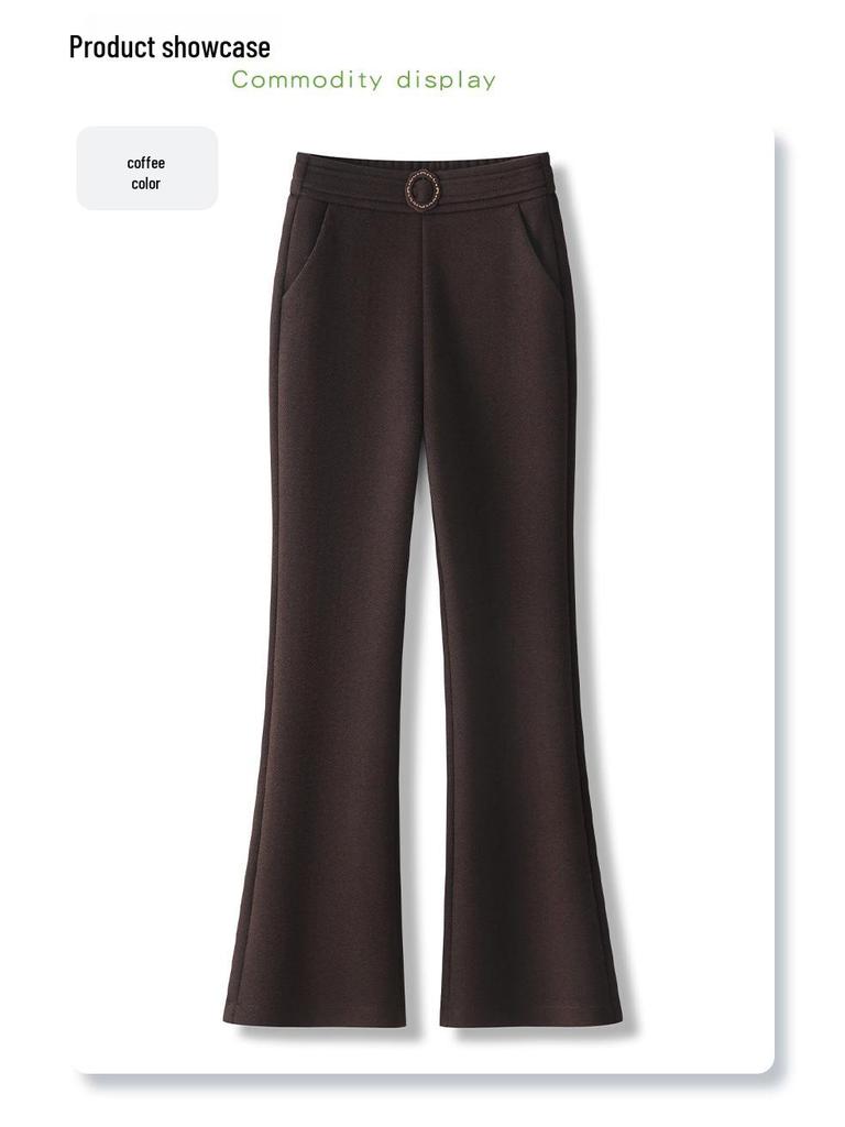Apricot Women's High-Waisted Wool Flare Pants - 2024 Autumn/Winter Collection