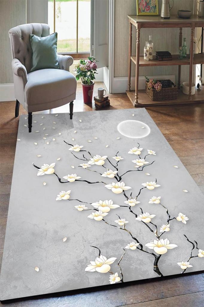 EPeddler Home Dekorativní 3D vzory, omyvatelná protiskluzová základna s bodovými body, digitálně tištěný obývací pokoj nové generace, kuchyně, předsíňové koberce a koberečky