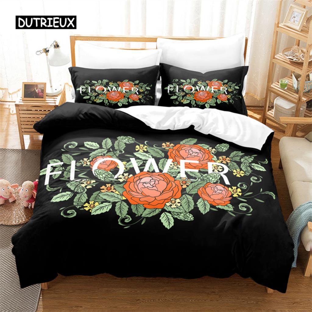 Beautiful Flowers Bedding Set Duvet Cover Set 3d Bedding Digital Printing Bed Linen Queen Size Bedding Sets Fashion Design