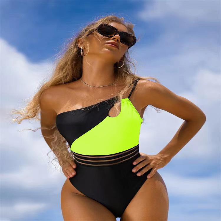 Swimsuit women's bikini one-piece swimsuit splicing bikini