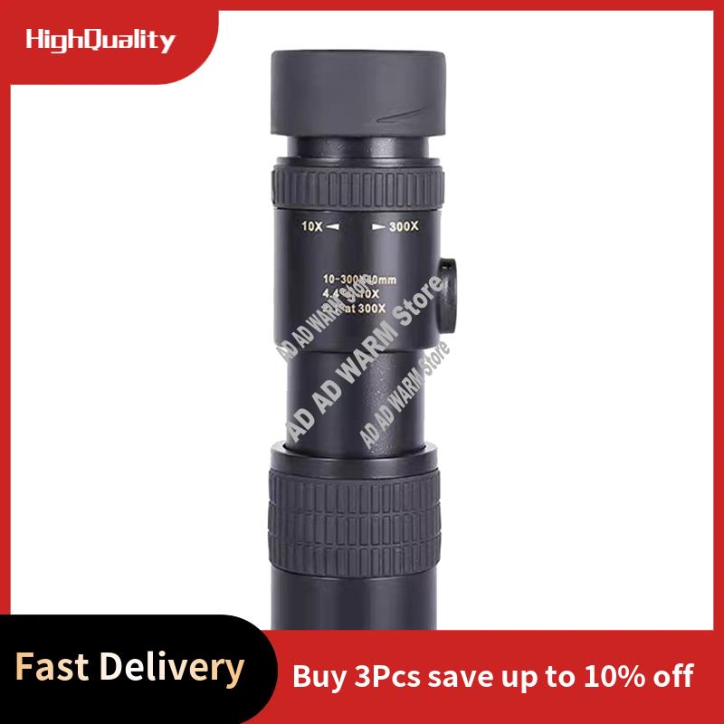

AD23-10-300X40 HD Zoom Monocular Telescope Mobile Telephoto Lens W/Tripod For Outdoor Camping Bird Watching Traveling Replacemen чорний