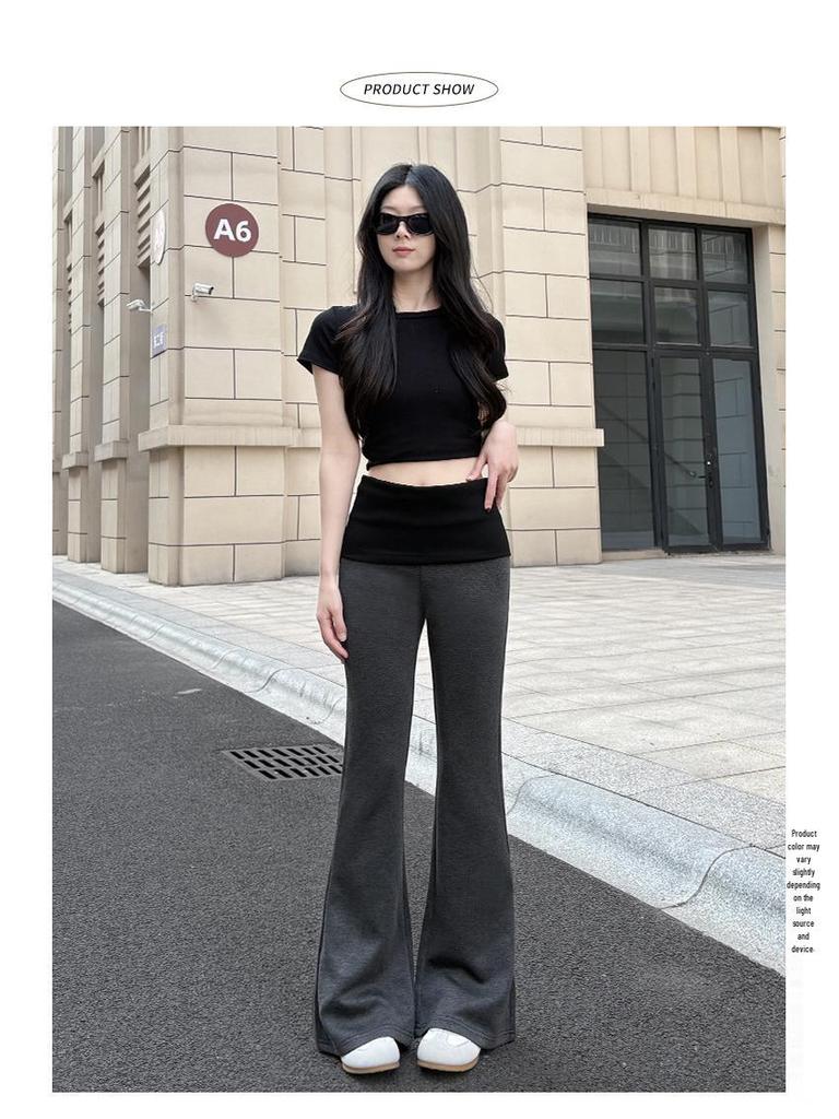Pantaloni da Yoga a Zampa d'Elefante Color Block da Donna - Vita Bassa, Vita Alta, Versatili, Snellenti per Primavera/Estate