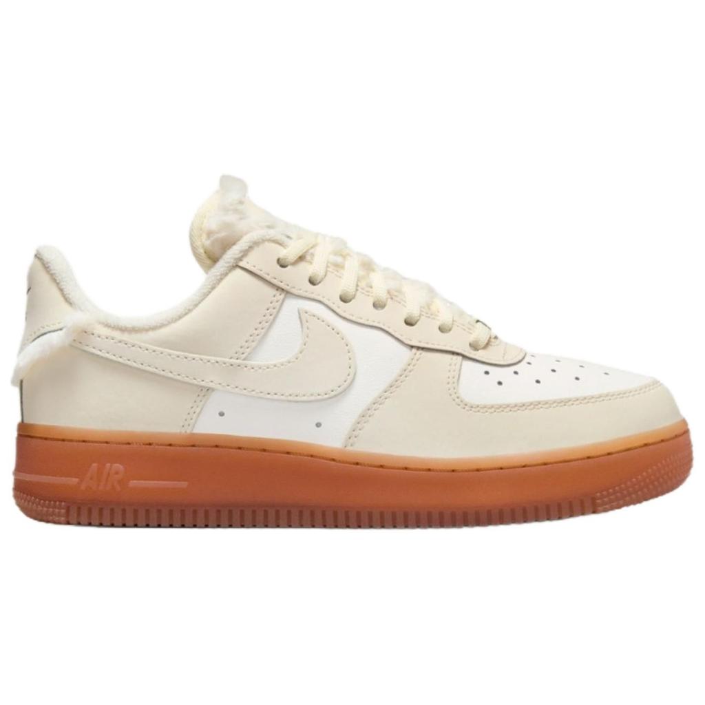 Nike Air Force 1 07 LX Sail Gum Faux Fur Women Sneakers White Coconut-Milk FV3701-119
