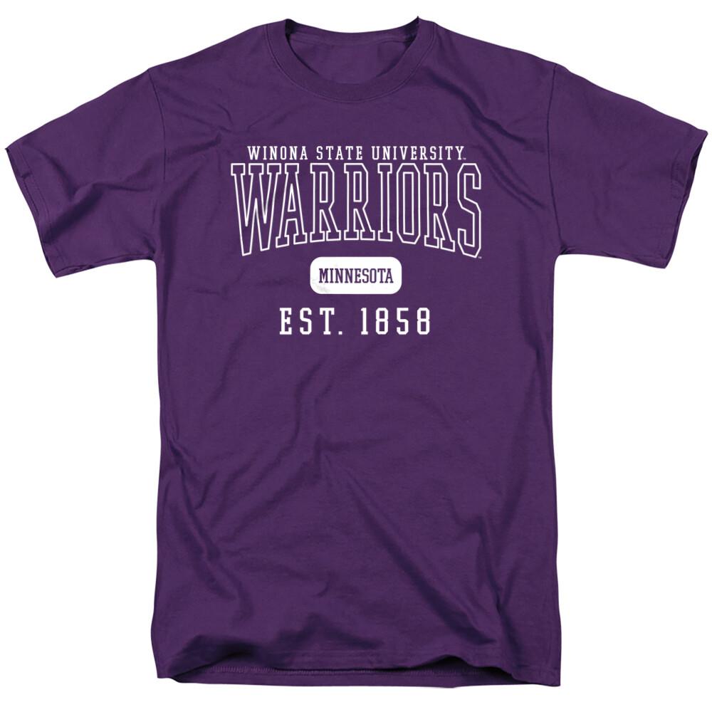 Winona State University Adult T-Shirt Est. Date, Purple, S-4XL S разноцветный