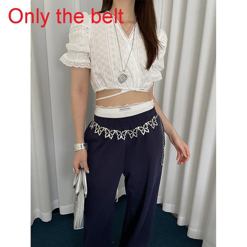 Bohemian Metal Waist Chain For Women With Pearl Heart And Geometric Pattern Summer 2025 Fashion