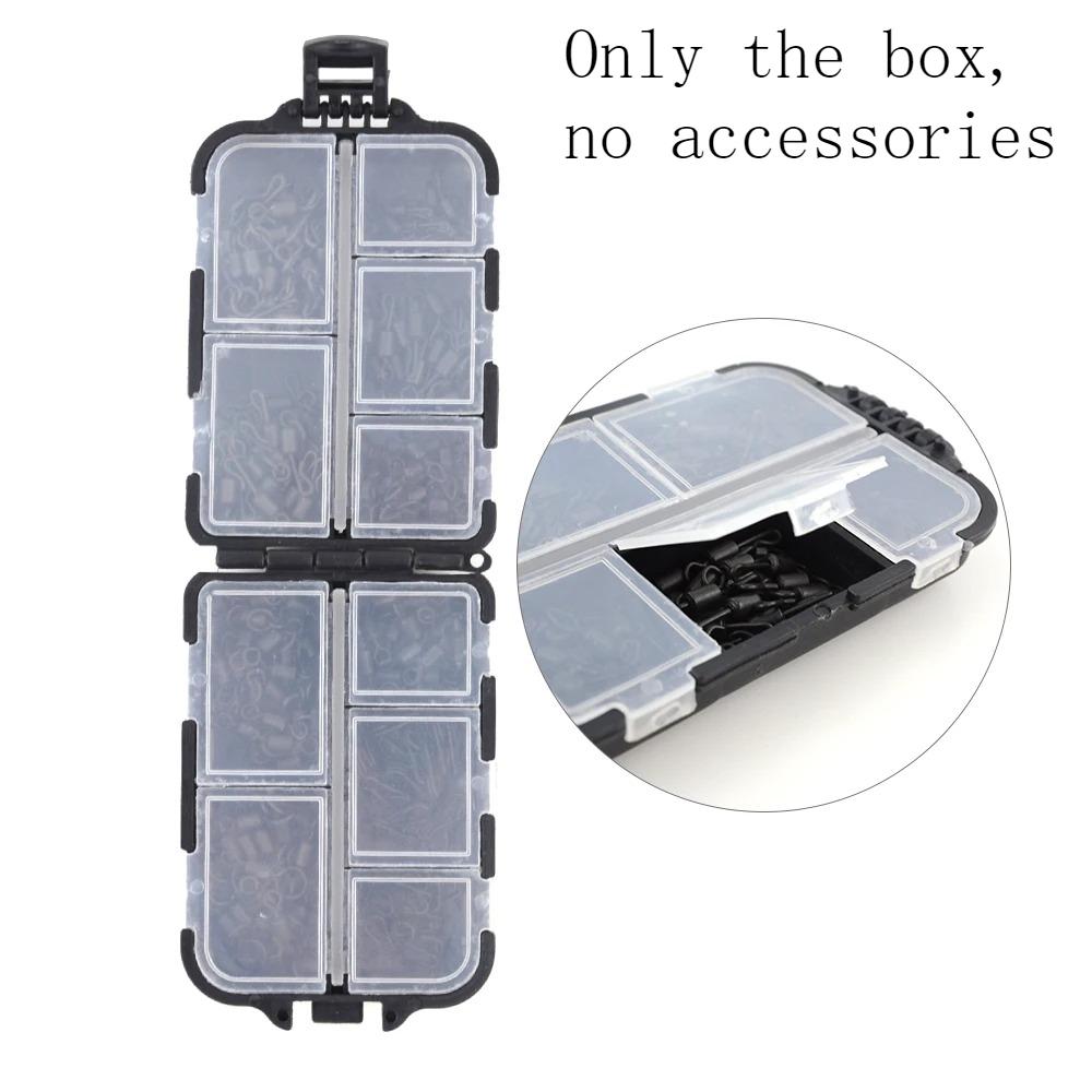 Portable Fishing Tackle Box,10Compartments Double Layer Lure Storage Case, Waterproof Fishing Accessories Outdoor Fishing