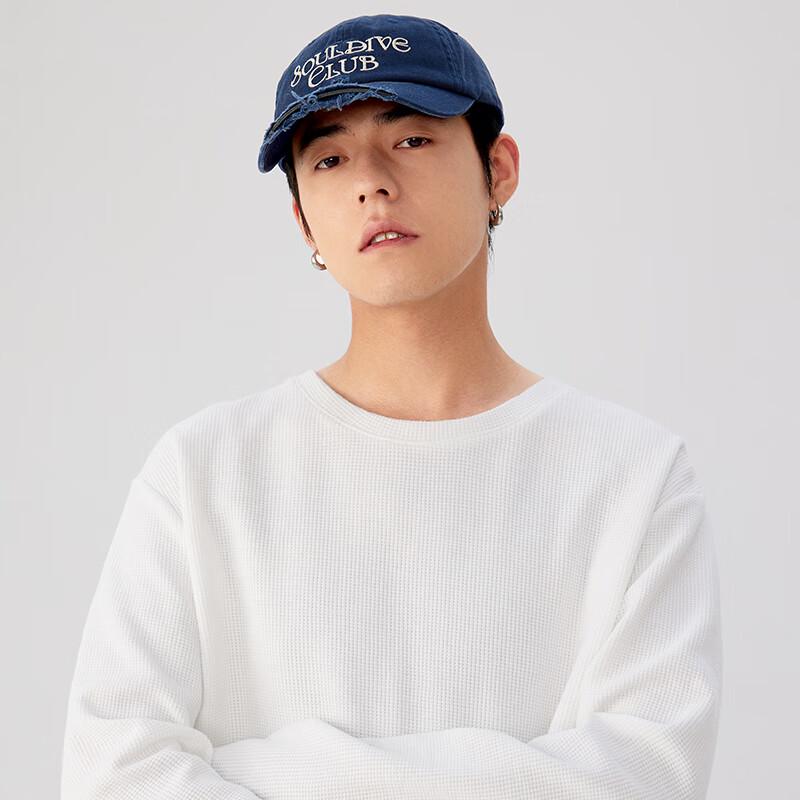 MINISO Men's Waffle Knit Long-Sleeve T-Shirt