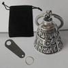 Symbolic Riders Keychain Wing Wheel Bells Keyring with Protective Bells Charm Lightweight Rustproof Metal Car Accessory