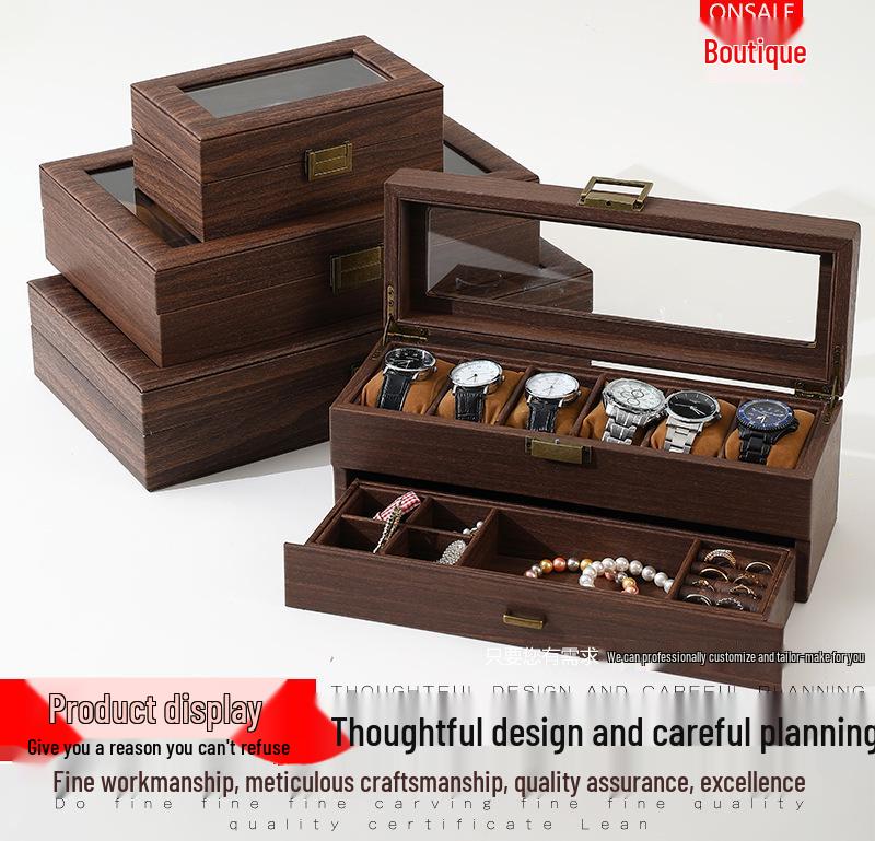 Qingyu Packaging Bark Texture PU Leather Watch and Jewelry Display Box