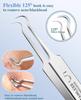 Stainless Steel Double Loop Pimple Extractor Tweezers Set for Blackhead and Acne Removal.