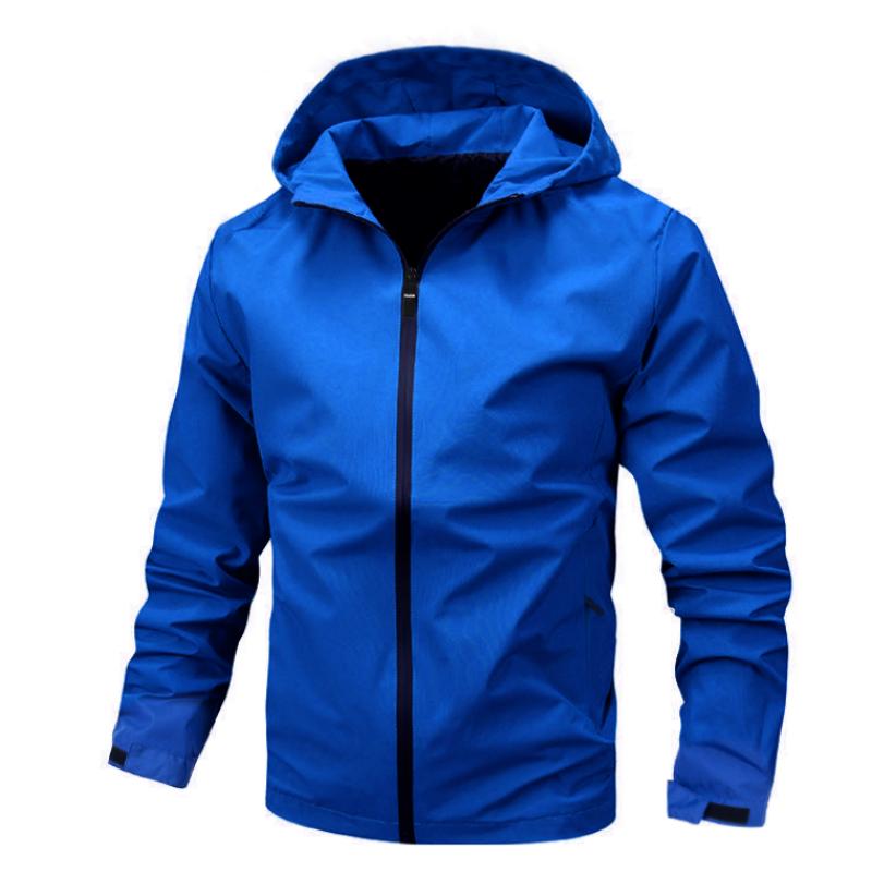 Men's Casual Hooded Jacket Spring Autumn Trendy Korean Style Climbing Sports Wear Windproof Warm Outerwear Loose Fit