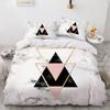 White Gold Marble Pattern Bedding Set Modern 3d Duvet Cover Sets Comforter Bed Linen Twin Queen King Single Size Fashion Luxury
