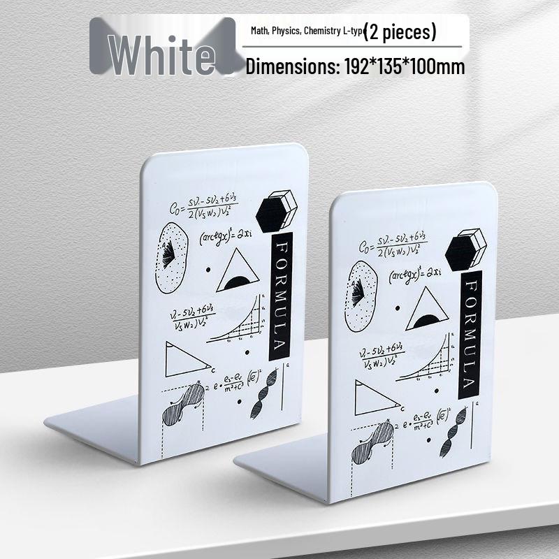 Muji Style Metal Retractable Book Stand and Clip Bookend for Desk Storage