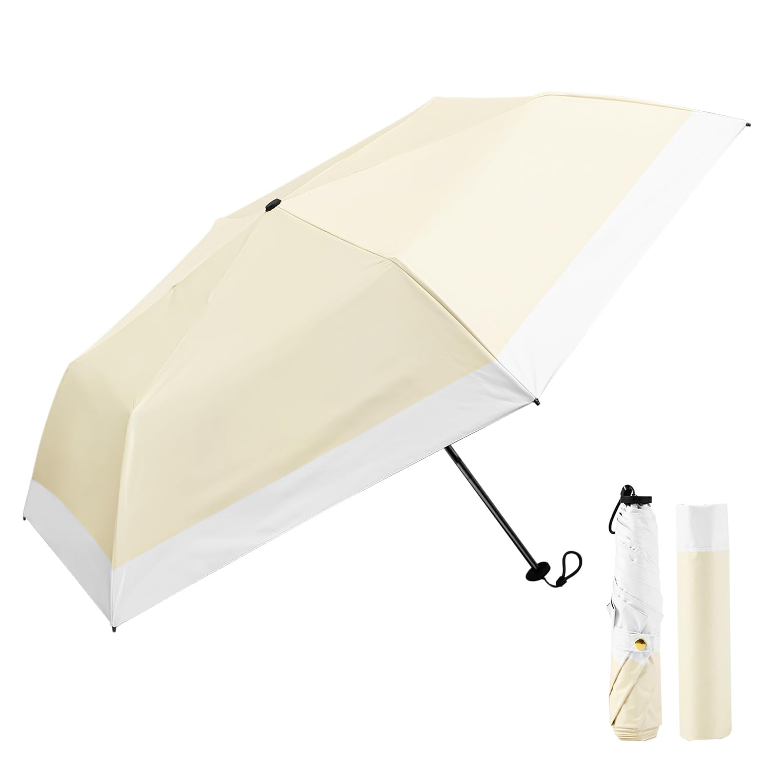 

УФ Складной Полный Свет Тепло Черный Очень Большой 89см Подходит для Дождя или Теплового Удара с Хранением Подарок на День Рождения 100% Защита, Зонт,