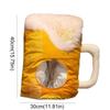 New Creative INS Plush Funny Cup Yellow Beer Plush Hat Toy Cartoon Full Hat Cap Cosplay Costume Party Photo Props Beer Hat