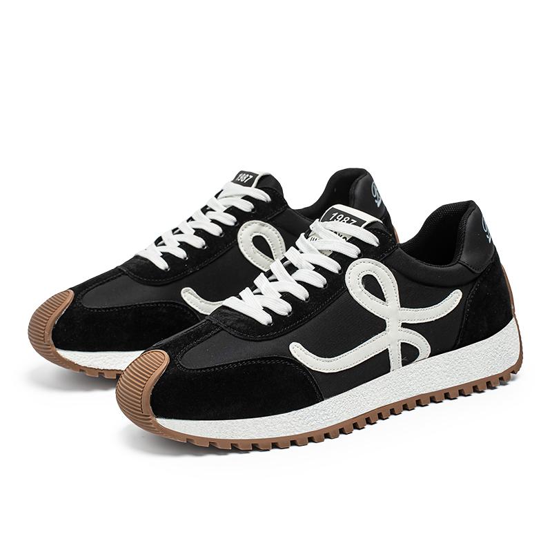 

Autumn Low Cut Fashionable Travel Mens Sports Shoes Urban Commuting Daily Walking Shoes Shock-absorbing Elastic Running Shoes 39 чёрный