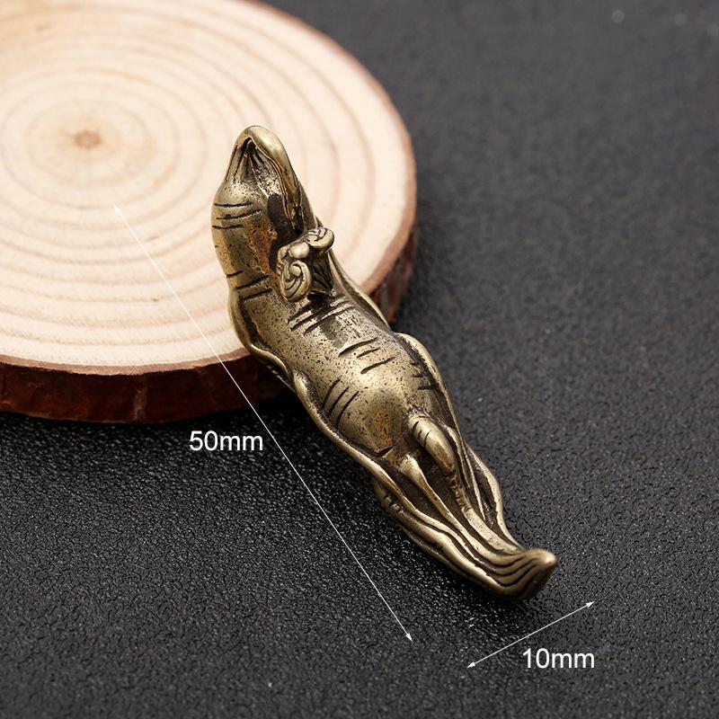 

Новый латунный брелок креативный ретро женьшень персонализированный кулон молитва мир ручная работа автомобильные аксессуары