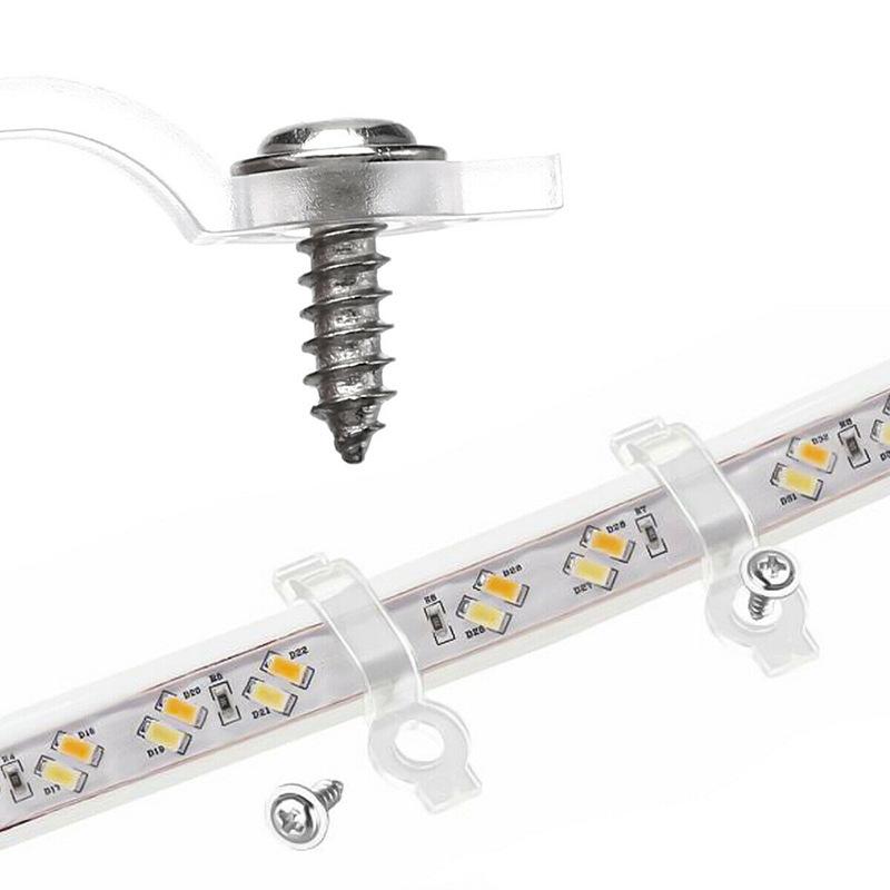 100pcs with Screw Mounting Clip Fixing Buckle for 3528/5050/5630/3014 RGB LED Strip Lights