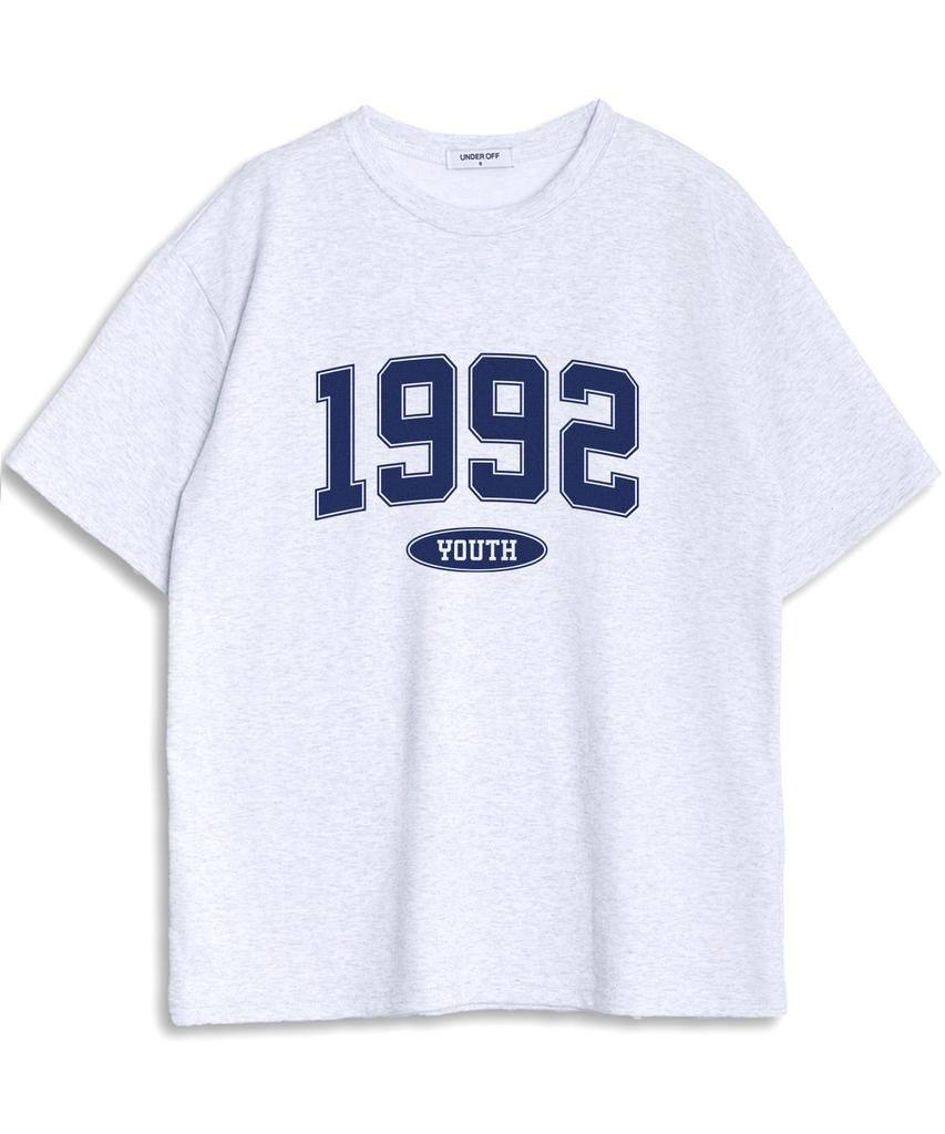 UNDEROFF Oversized Crew Neck 1992 Short Sleeve T-Shirt Black