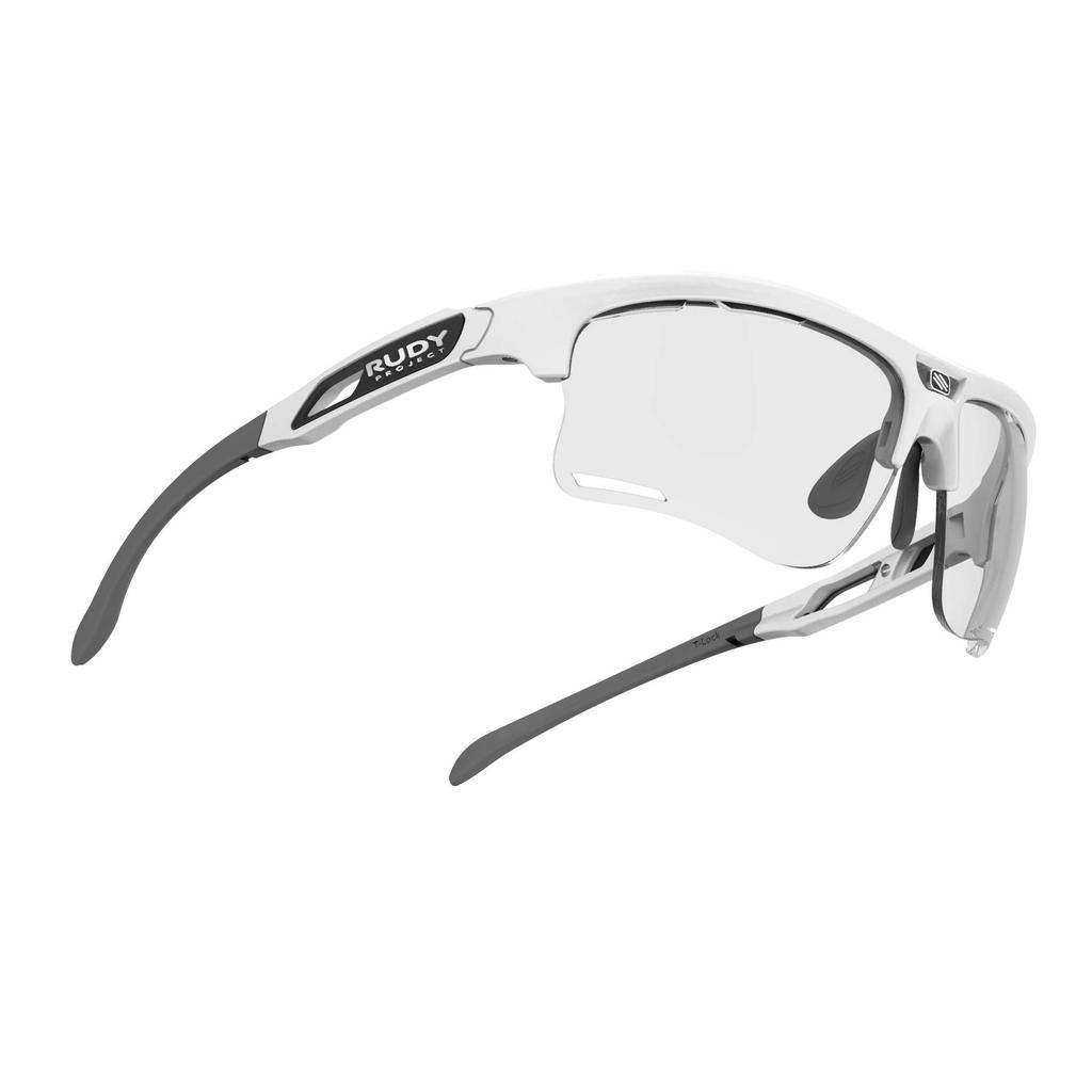 RUDY PROJECT KEYBLADE Rennrad Radfahren Sport Sonnenbrille für Marathons und Weiß Glänzend Impact X2 Photochrom Laser Schwarz Übungen, Rahmen,