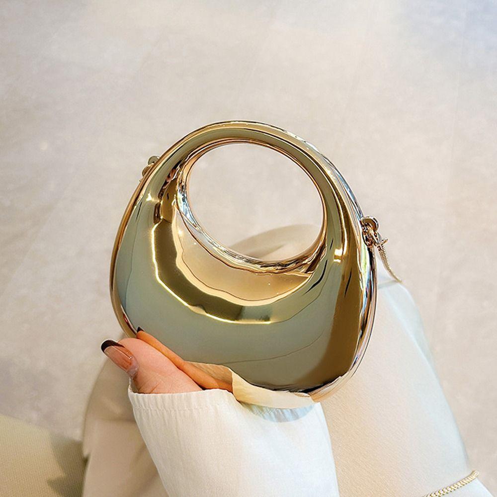 Fashion Acrylic Clutch Bags Elegant Portable Handbags Small Crossbody Bag Creative Handle Wrist Bag for Women