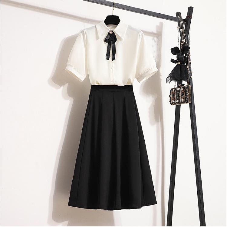 2026 Spring/Autumn Women's Korean Style Suit: Elegant Shirt & Skirt Two-Piece Set