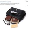 Men's Large Capacity Cowhide Messenger Bag - Trendy Shoulder Bag for Autumn/Winter 2024