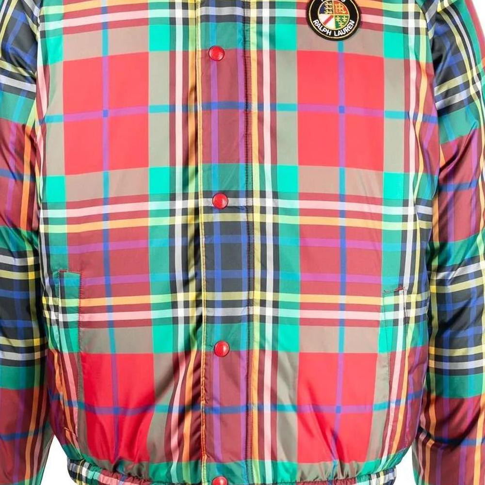 Polo Ralph Lauren SS23 Reversible Plaid Stand Collar Down Jacket Men Jacket Multicolor 710879811-001