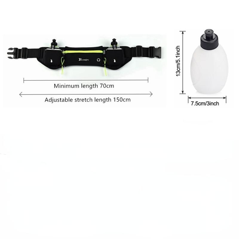 Running Waist Bag Marathon Running Bag Men Women Outdoor Riding Fitness With Water Bottle Waterproof Phone Sport Belt Waist Bags