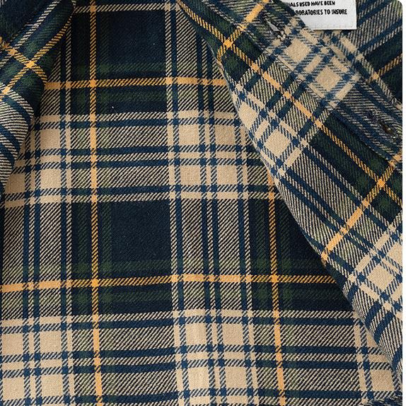 Dětská košile 2024 New Autumn Wear Boys Leštěná kostkovaná košile s dlouhým rukávem Baby Top dětské oblečení