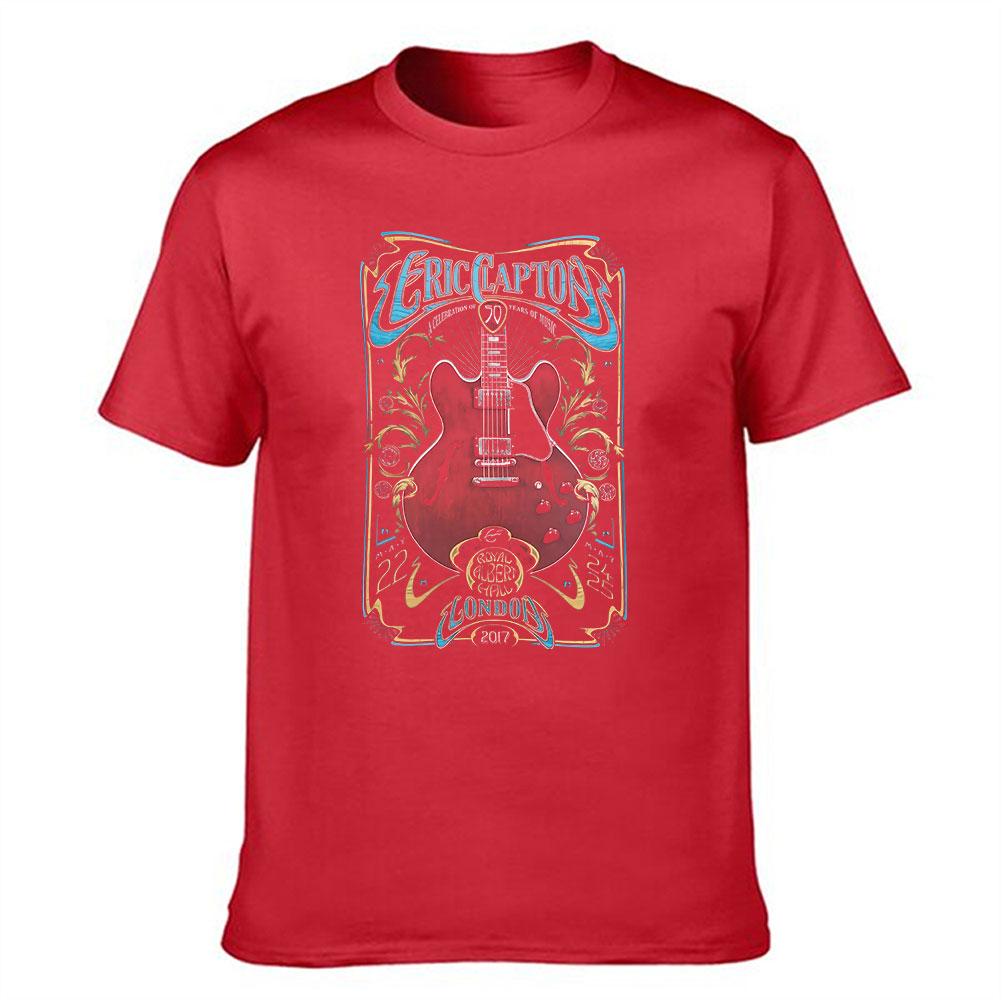 Unisexs Cotton Tshirt Eric Clapton Royal Albert Hall London 2017 Guitar Graphic Vintage Rock Music Tee
