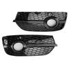 RSQ3 Style Honeycomb Front Fog Light Covers Fit Q3 2013-2015 Gloss Black