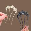 2pcs Women's New Metal Hairpins, Stylish Flower Updo Clips for Daily and Casual Hairstyles