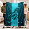 Norwich City Personalized Flannel Blanket Custom Name Text Soft Throw Blanket Home Decor